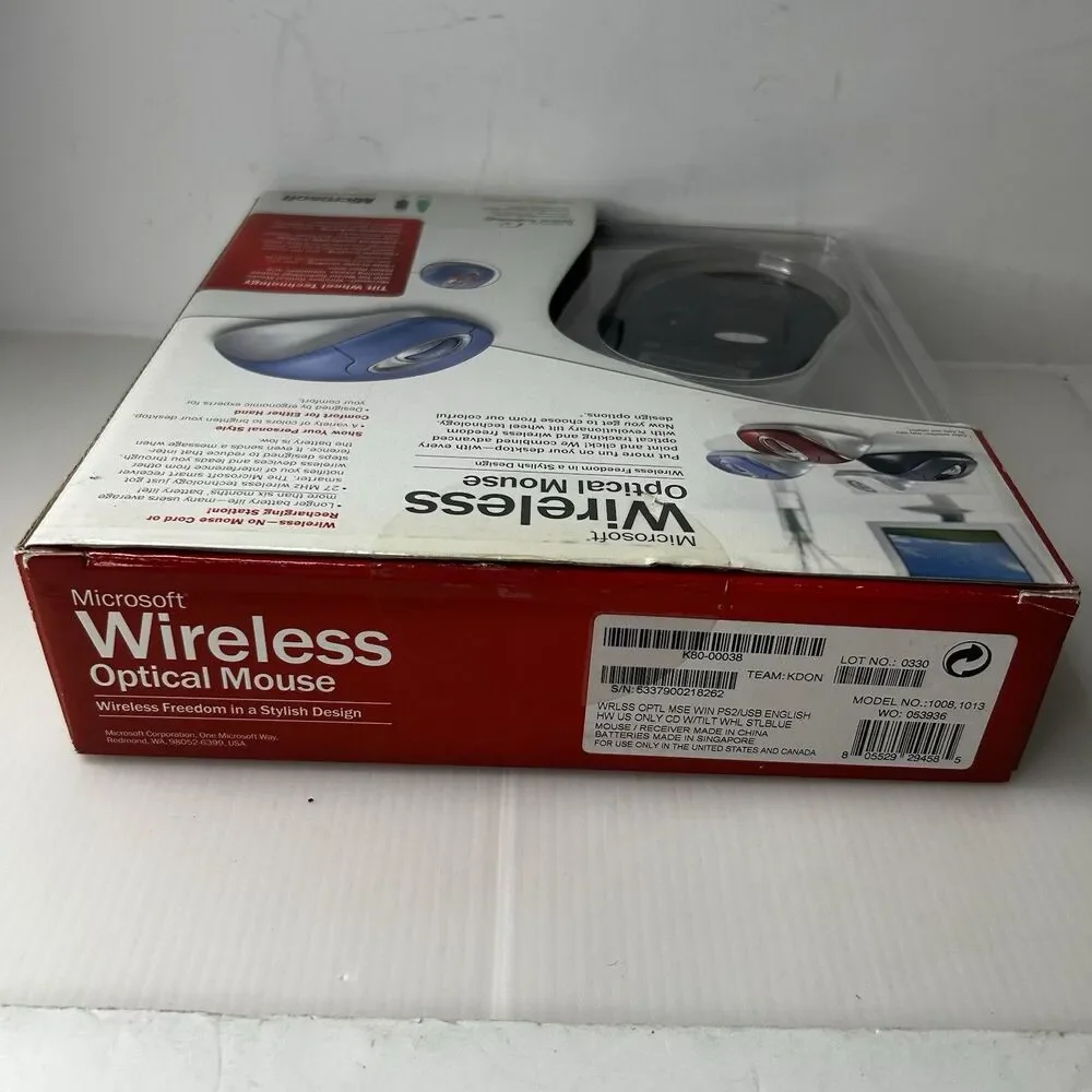 Microsoft Wireless Optical Mouse Part No. X09-49261 Tilt Wheel